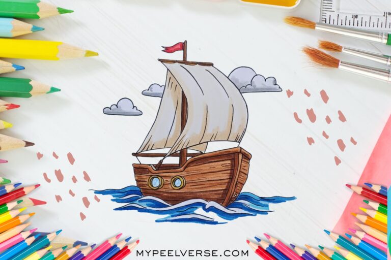 Boat Drawing Step by Step