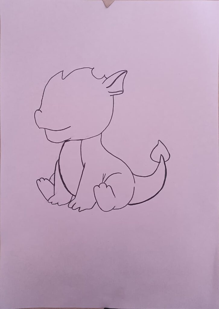 Step-by-step dragon drawing easy for beginners