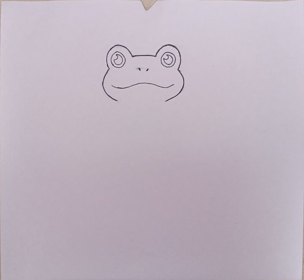 How to draw a cute frog easily