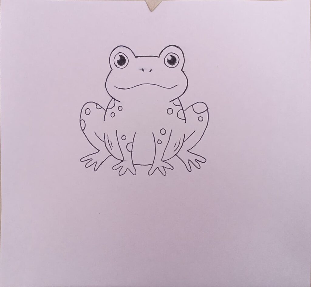 cute frog in final steps