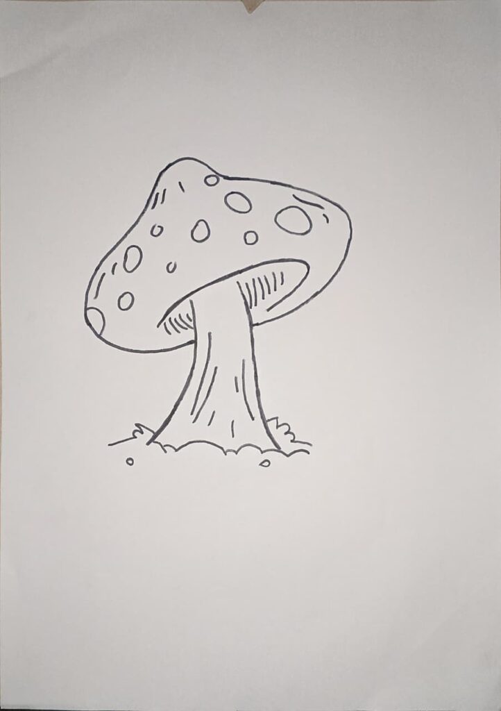 Drawing mashroom easy