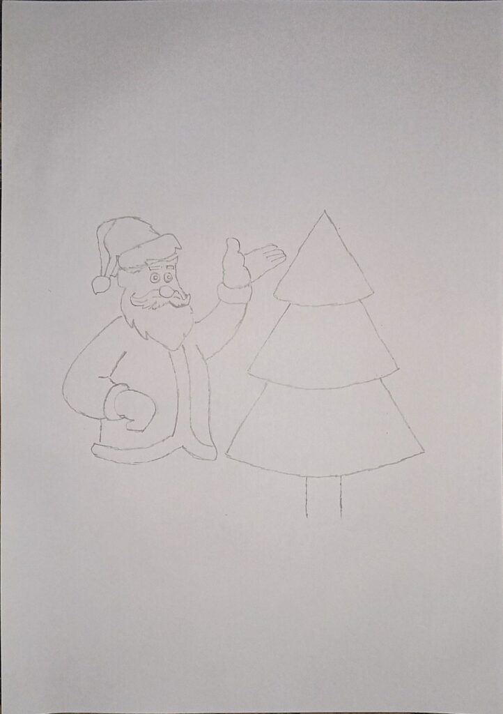how to draw santa for kids